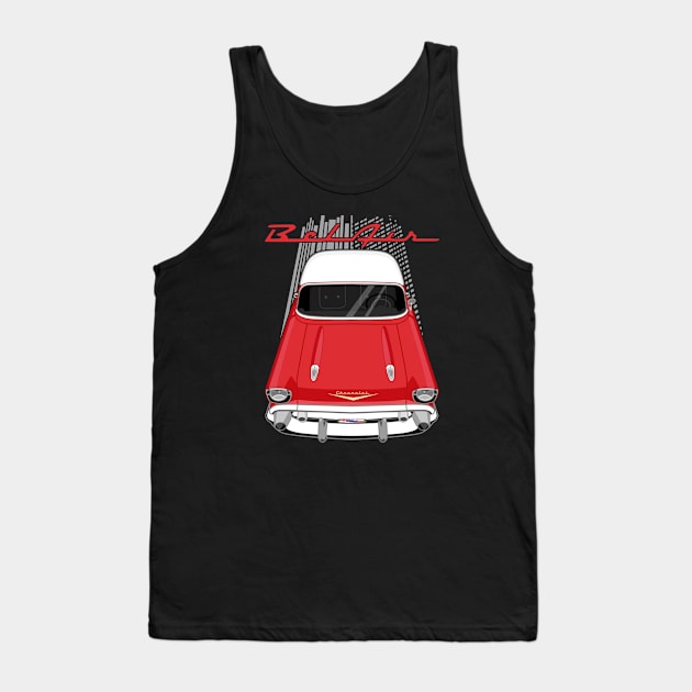 Chevrolet Bel Air 1957 - red and white Tank Top by V8social